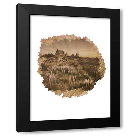 Cottage Leaf Black Modern Wood Framed Art Print by Phillip, Jamie