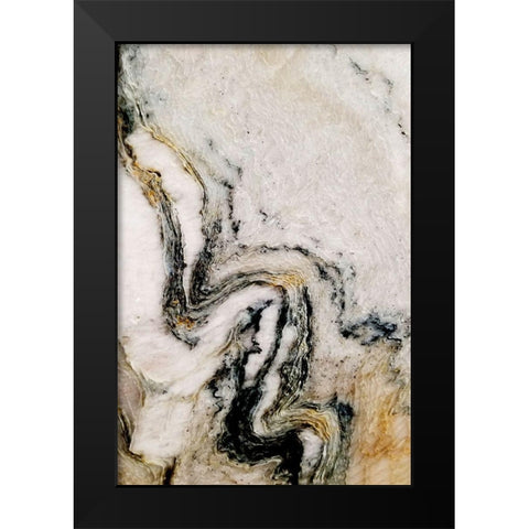 Cream And Gold Black Modern Wood Framed Art Print by Phillip, Jamie