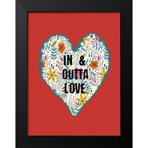 And Heart Black Modern Wood Framed Art Print by Phillip, Jamie
