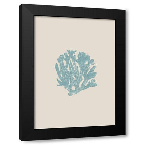 Coral Black Modern Wood Framed Art Print by Phillip, Jamie