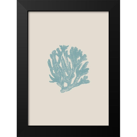 Coral Black Modern Wood Framed Art Print by Phillip, Jamie