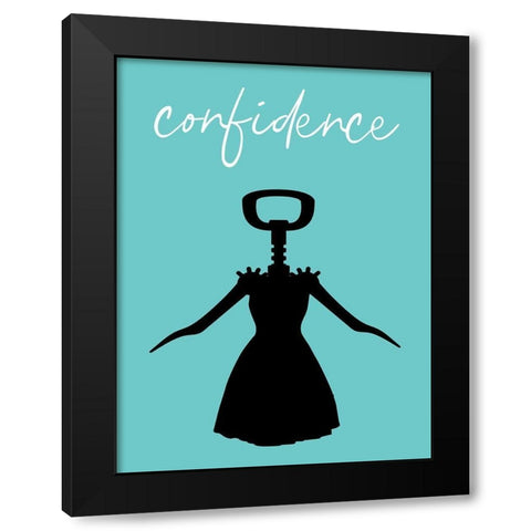 Confidence Black Modern Wood Framed Art Print by Phillip, Jamie