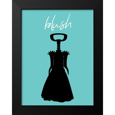 Blush Black Modern Wood Framed Art Print by Phillip, Jamie