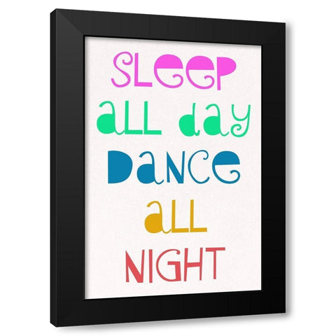 Sleep Black Modern Wood Framed Art Print with Double Matting by Phillip, Jamie