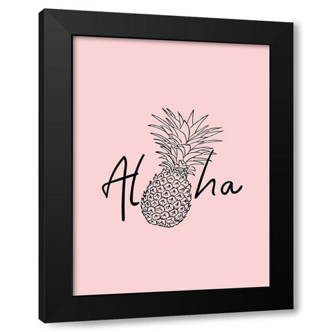Aloha Black Modern Wood Framed Art Print by Phillip, Jamie