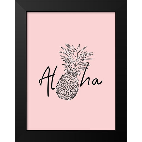 Aloha Black Modern Wood Framed Art Print by Phillip, Jamie