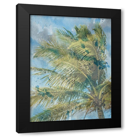 Palm  Tree Black Modern Wood Framed Art Print with Double Matting by Phillip, Jamie