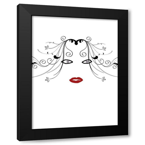 Hey Girl Black Modern Wood Framed Art Print with Double Matting by Phillip, Jamie