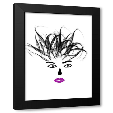 Hey Girl 2 Black Modern Wood Framed Art Print by Phillip, Jamie
