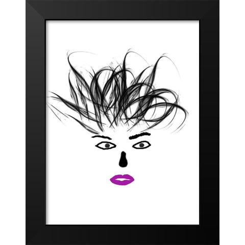 Hey Girl 2 Black Modern Wood Framed Art Print by Phillip, Jamie