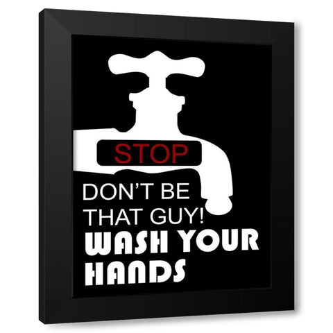 Bathroom Black Modern Wood Framed Art Print with Double Matting by Phillip, Jamie