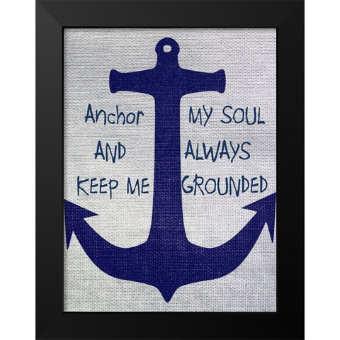 Anchor 2 Black Modern Wood Framed Art Print by Phillip, Jamie