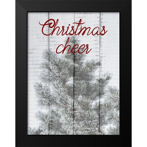 Christmas Cheer Black Modern Wood Framed Art Print by Phillip, Jamie