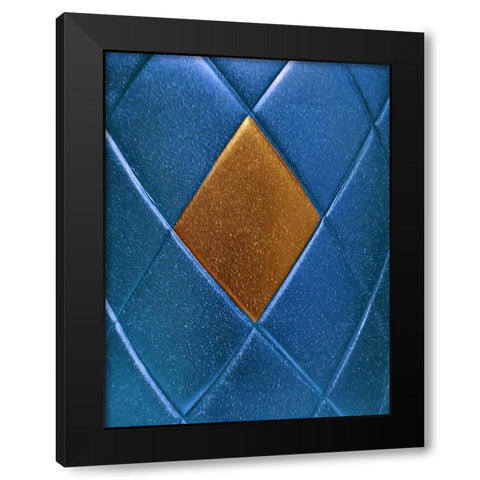 Blue Gold Black Modern Wood Framed Art Print with Double Matting by Phillip, Jamie