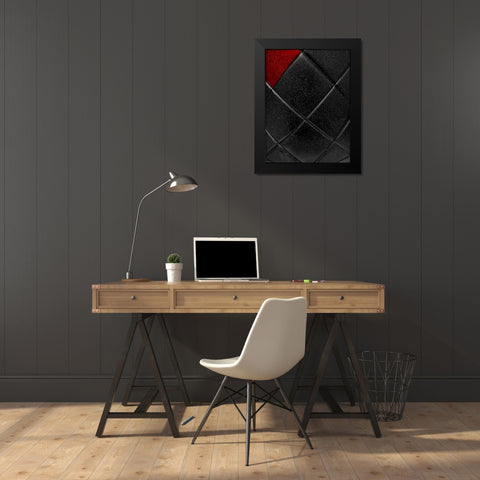 Red Pop Black Modern Wood Framed Art Print by Phillip, Jamie