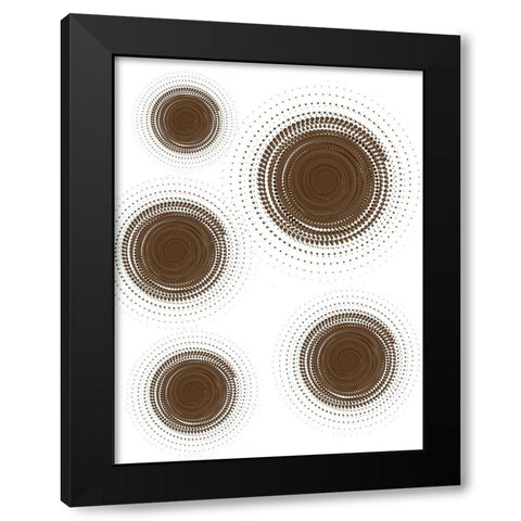 Circular Pattern 2 Black Modern Wood Framed Art Print by Phillip, Jamie