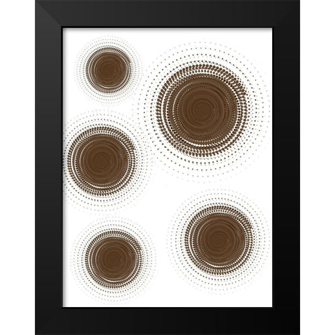 Circular Pattern 2 Black Modern Wood Framed Art Print by Phillip, Jamie