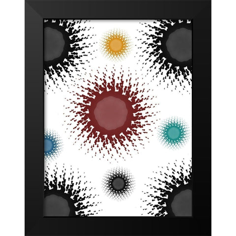Pattern Black Modern Wood Framed Art Print by Phillip, Jamie