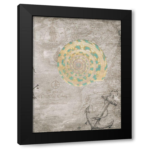 Nautical Black Modern Wood Framed Art Print by Phillip, Jamie