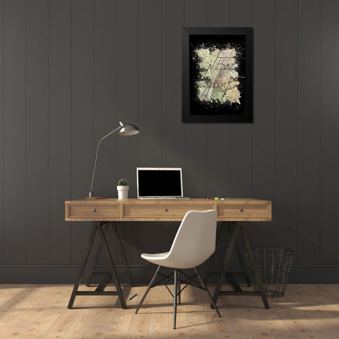 New York Black Modern Wood Framed Art Print by Phillip, Jamie