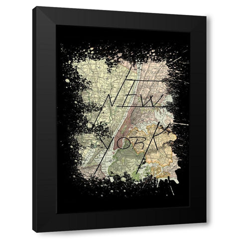 New York Black Modern Wood Framed Art Print with Double Matting by Phillip, Jamie