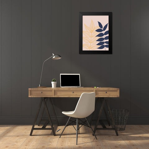 Botany Black Modern Wood Framed Art Print by Phillip, Jamie