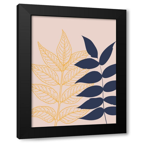 Botany Black Modern Wood Framed Art Print by Phillip, Jamie