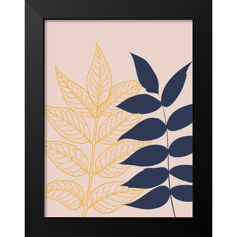 Botany Black Modern Wood Framed Art Print by Phillip, Jamie