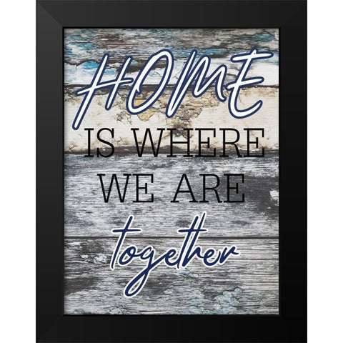 Home Black Modern Wood Framed Art Print by Phillip, Jamie