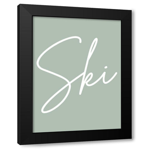 Ski Black Modern Wood Framed Art Print with Double Matting by Phillip, Jamie