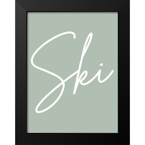 Ski Black Modern Wood Framed Art Print by Phillip, Jamie