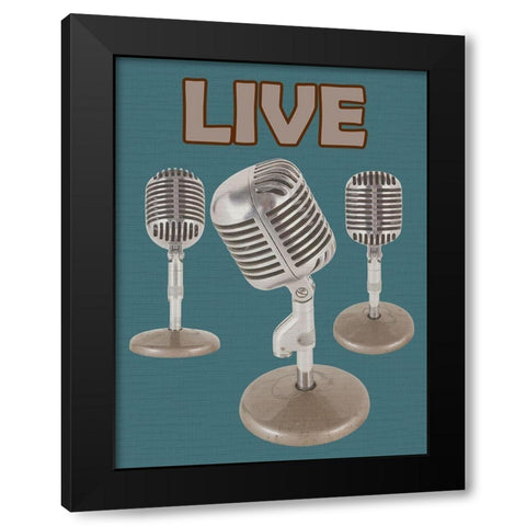 Live Black Modern Wood Framed Art Print by Phillip, Jamie