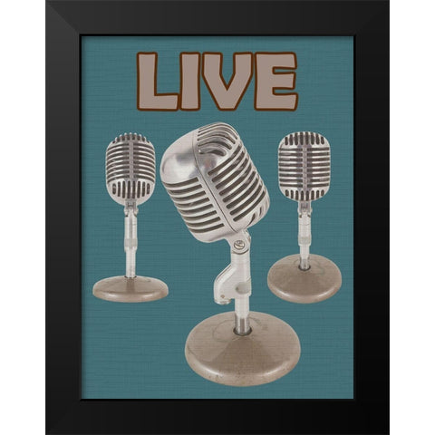 Live Black Modern Wood Framed Art Print by Phillip, Jamie
