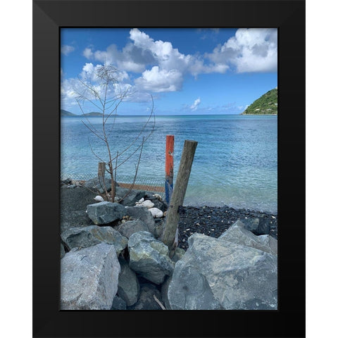 BVI 3 Black Modern Wood Framed Art Print by Phillip, Jamie