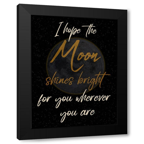 Moon Shine Black Modern Wood Framed Art Print with Double Matting by Phillip, Jamie