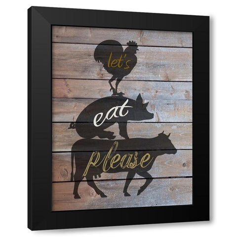 Meat Black Modern Wood Framed Art Print by Phillip, Jamie