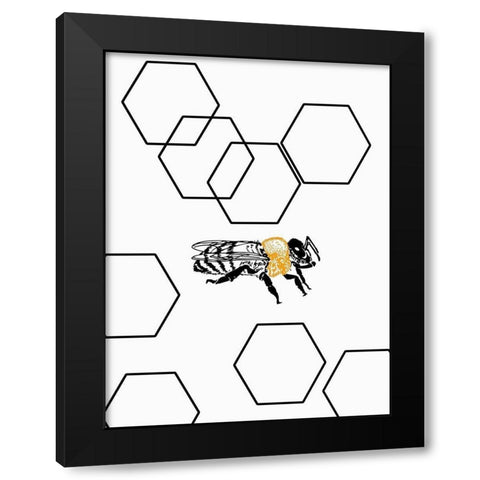 Honeycomb 1 Black Modern Wood Framed Art Print with Double Matting by Phillip, Jamie