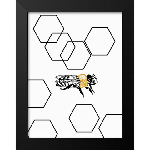 Honeycomb 1 Black Modern Wood Framed Art Print by Phillip, Jamie