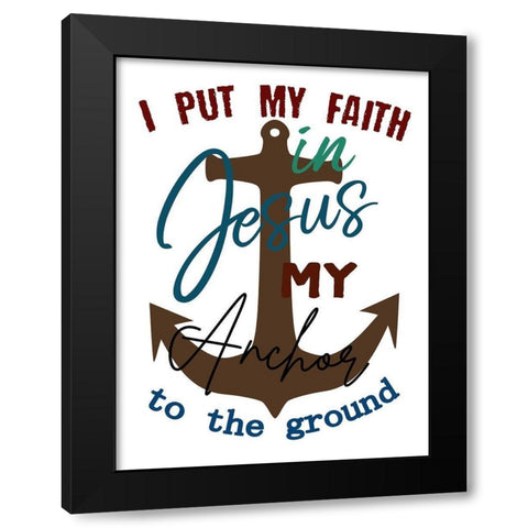 Anchor 2 Black Modern Wood Framed Art Print with Double Matting by Phillip, Jamie