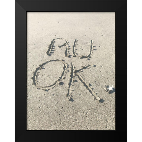 OK Black Modern Wood Framed Art Print by Phillip, Jamie