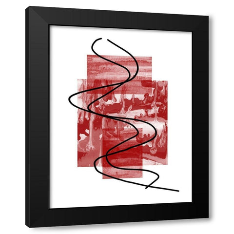 Radio Waves 2 Black Modern Wood Framed Art Print by Phillip, Jamie