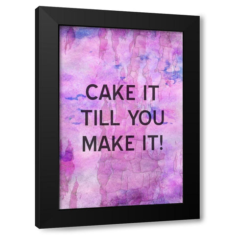 Cake It Black Modern Wood Framed Art Print by Phillip, Jamie