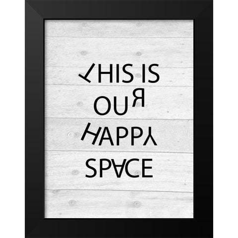 Happy Space Black Modern Wood Framed Art Print by Phillip, Jamie