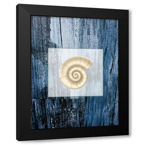 Sea Shell Black Modern Wood Framed Art Print by Phillip, Jamie