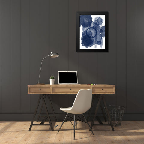 Splended Blue Black Modern Wood Framed Art Print by Phillip, Jamie