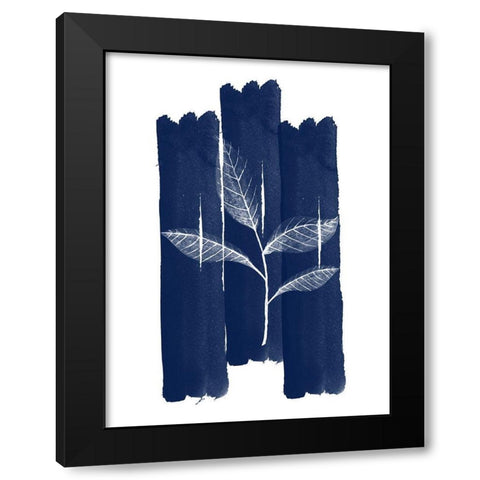 Blue Botanical 1 Black Modern Wood Framed Art Print by Phillip, Jamie