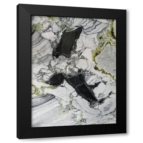 Marbled Abstract 1 Black Modern Wood Framed Art Print by Phillip, Jamie