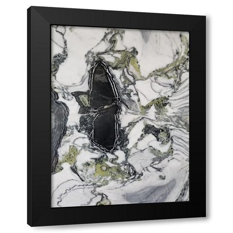 Marbled Abstract 2 Black Modern Wood Framed Art Print by Phillip, Jamie