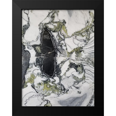 Marbled Abstract 2 Black Modern Wood Framed Art Print by Phillip, Jamie