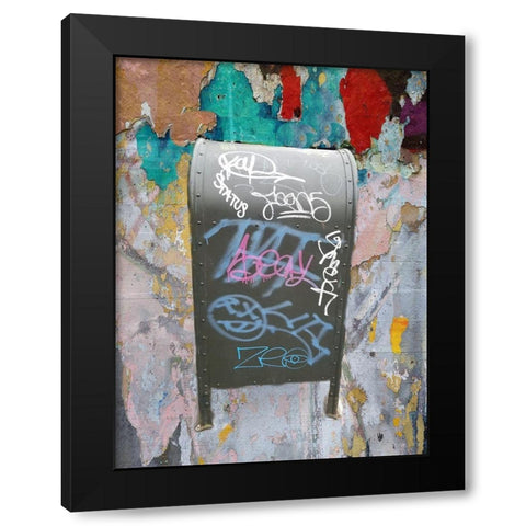 Graffiti 1 Black Modern Wood Framed Art Print with Double Matting by Phillip, Jamie